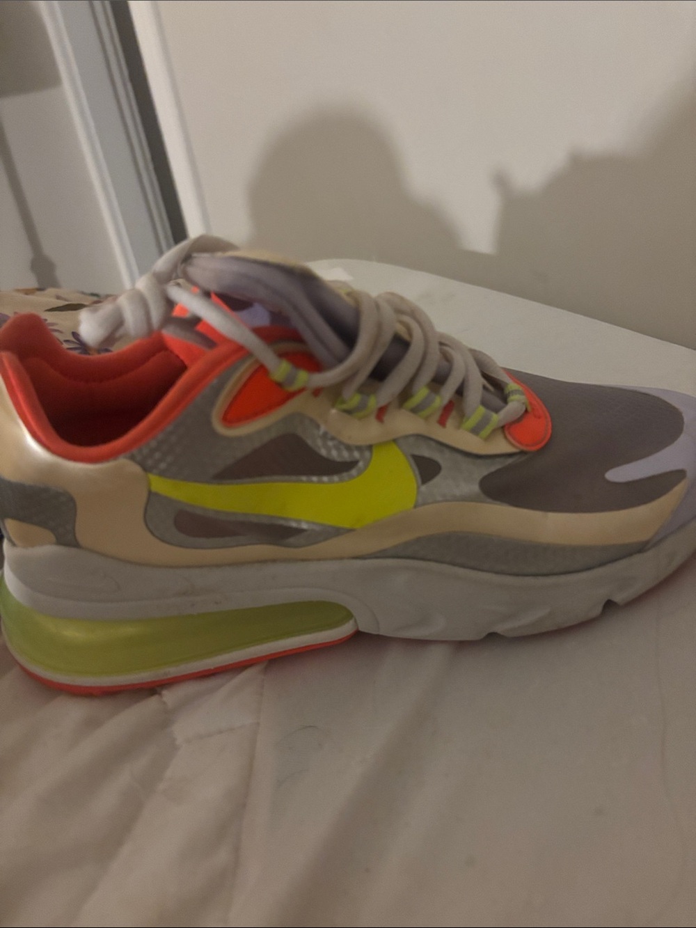 Nike Women's Neon Yellow & Orange Accent Sneakers